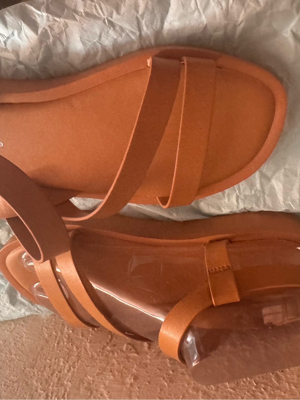 Medium TAN Summer Sandals by Bamboo Size 6 - Picture 3 of 6